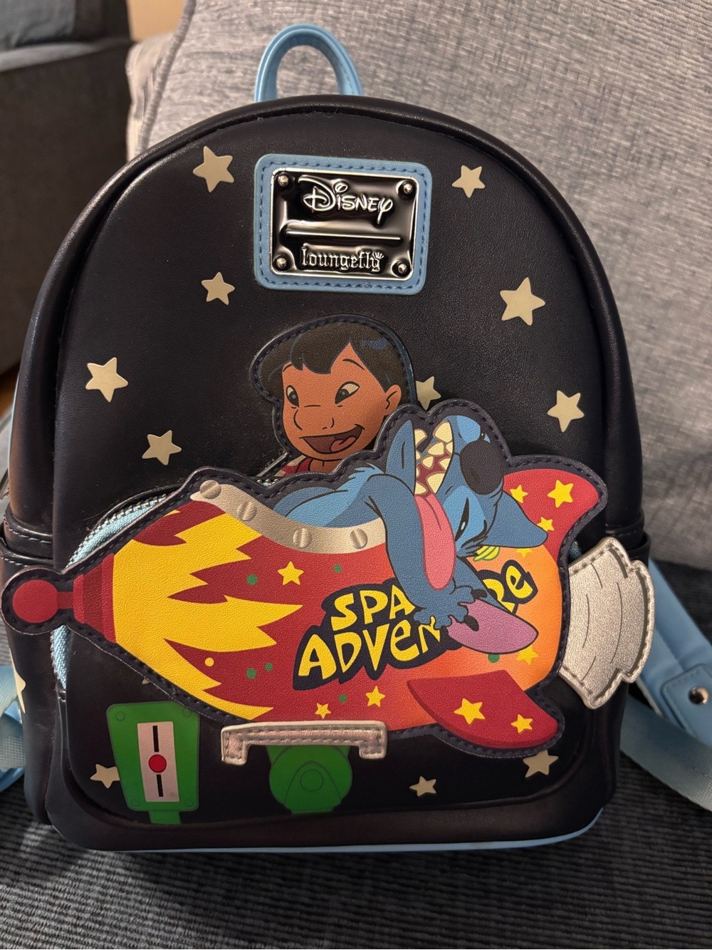 Disney Lilo & Stitch Loungefly Backpack with Matching Wallet - Picture 2 of 9